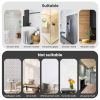 Shower Caddy 3 Pack Shower Organizer with 20 Hooks 3 Adhesive Hooks Large Capacity Stainless Steel Black Shower Shelves No Drilling Easy Installation